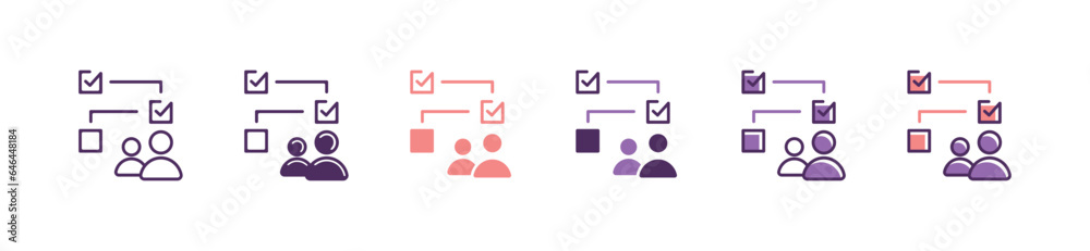Poster employee task list with checkmarks progress icon business action to-do planning growth and goal