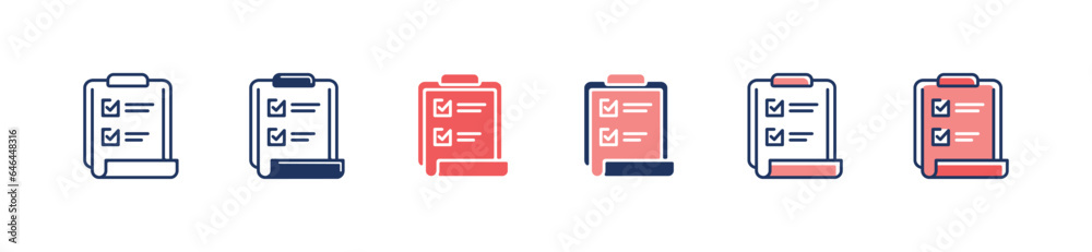 Leinwandbilder clipboard checkmark task list icon vector business to do list progress document management symbol illustration for web and app template design