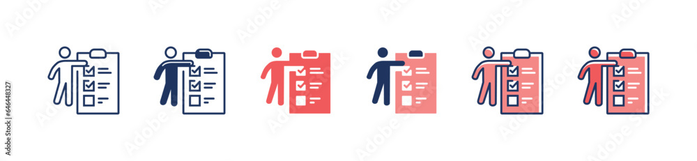 Leinwandbilder clipboard task list document icon with checkmark vector business plan checklist assessment progress signs illustration for web and app