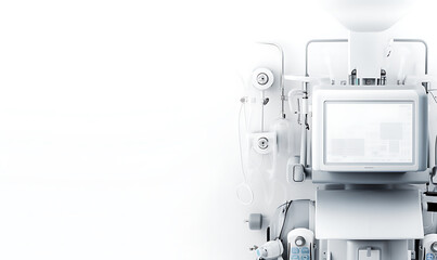 Medical equipment set background, medical device, view on front, with clean white background Ai image generative