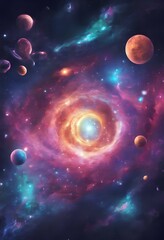 Naklejka premium planet and space