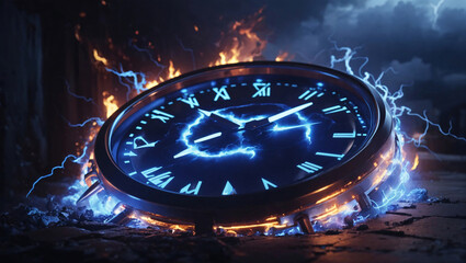 Time is money, right? time Time is burning out in a blazing clock, according to the timepiece. Respect every deadline Counting down to Success