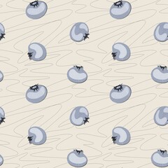Seamless pattern with forest blueberries. Can be used for wrapping paper any holidays.