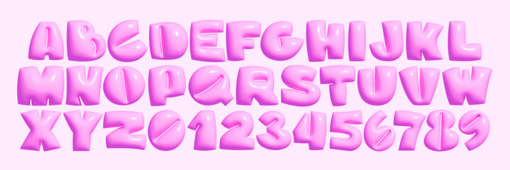 Vibrant 3D Latin alphabet letter resembling a playful balloon.Perfect for adding a touch of childlike wonder to school projects, children's books, birthday party invitations, cartoon-themed designs.