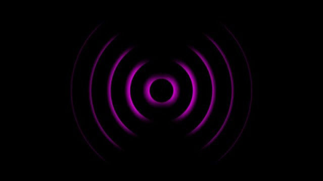 Radio wave looping screen background animation