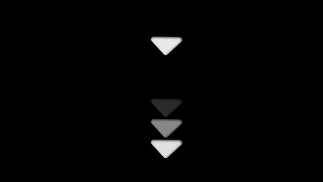 arrow loading animation ,on the black screen .