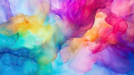 Obraz premium Abstract watercolor background, rainbow colorful