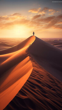sunset in the desert