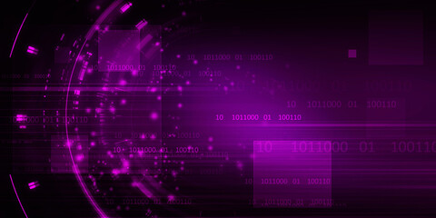 2d illustration Abstract futuristic electronic circuit technology background