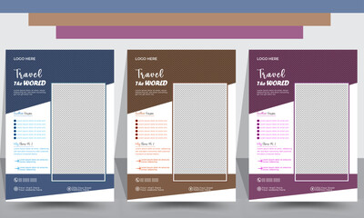 Modern exclusive corporate  flyer design Template in different color.