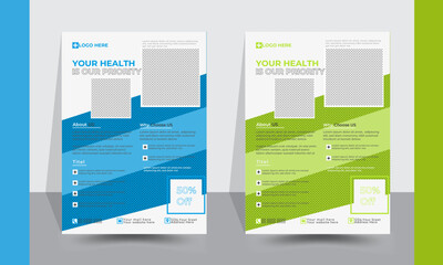 Modern exclusive corporate  flyer design Template in different color.