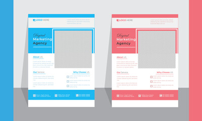 Modern exclusive corporate  flyer design Template in different color.