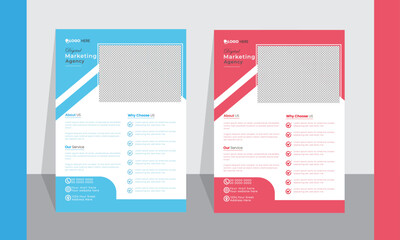 Modern exclusive corporate  flyer design Template in different color.