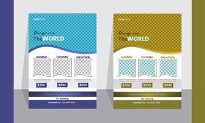 Modern exclusive corporate  flyer design Template in different color.