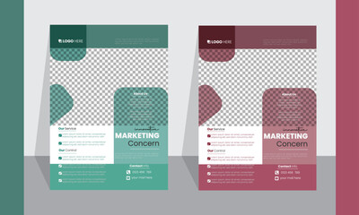 Modern exclusive corporate  flyer design Template in different color.