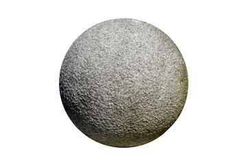 granite sphere ball stone isolated on white background.