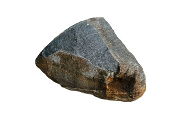 A big diorite rock stone for garden decoration isolated on white background.