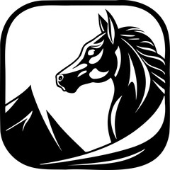 simple horse head icon