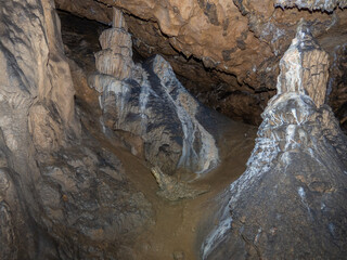 Cave interior, comarnic cave, romania, caras-severin county