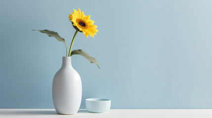 A Minimalist Geometric White Vase Featuring a Soothing Curve