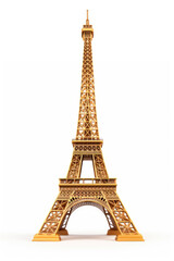 Eiffel Tower on white background