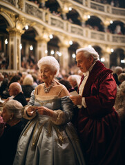 A Photo of Seniors Attending an Opera in Italy