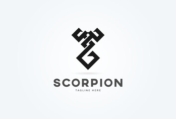 Scorpion logo, modern Scorpion in black color, vector illustration