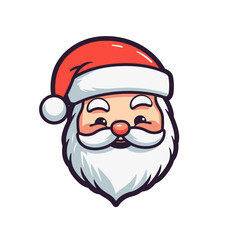Obraz na płótnie Canvas Cartoon Vector cute Santa Claus Christmas Illustration