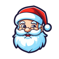 Obraz na płótnie Canvas Cartoon Vector cute Santa Claus Christmas Illustration