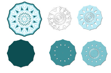 Openwork winter pattern in a snowflake - obrazy, fototapety, plakaty