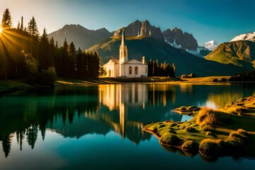 Fototapeta premium bled lake country