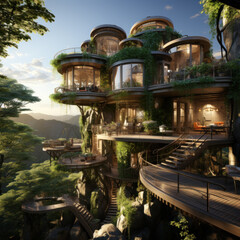 Treehouse hideaway Suspended amidst the canopy 
