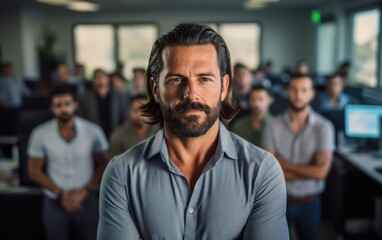Obraz premium Businessman in office background
