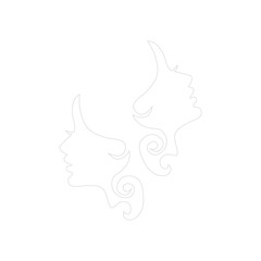 woman icon on white background vector illustration