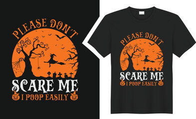 Please Don’t scare me.. Halloween T-shirt design.