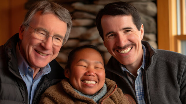 Diverse Family Sharing Candid Moments At Home, Highlighting Love, Care, And Daily Life.