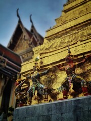 Giants in golden temple or grand palace