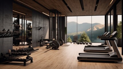 A home gym that seamlessly blends with the rest of the interior