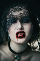 evil bloodthirsty vampire