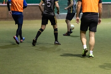 Fototapeta premium Futsal soccer football match.