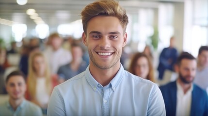 Fototapeta premium Professional Businessman in Linked in profile concept