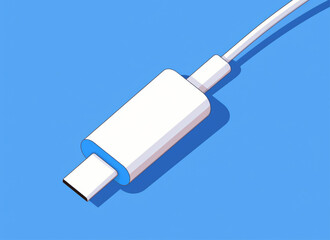 A Hand Drawn Illustration of A USB Type C Cable