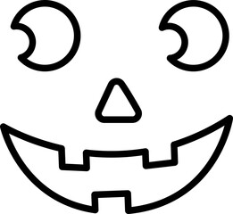 jack-o -lantern face outline