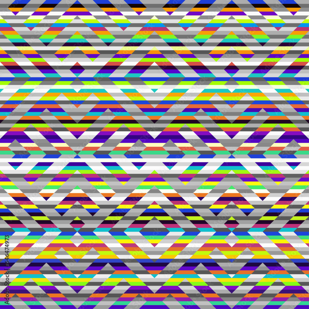 Leinwandbilder Abstract seamless geometric pattern. Geometric vector image. Symmetric pattern
