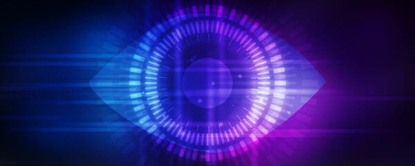 2d illustration Abstract futuristic electronic circuit technology background
