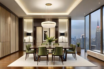 beautiful design of the modern dining room