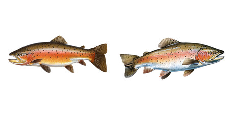 Obraz premium Trout , Isolated On Transparent, PNG