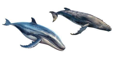 Fototapeta premium Whale , Isolated On Transparent, PNG