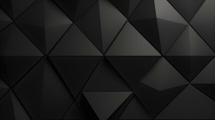 Abstract 3D Background of triangular Shapes in black Colors. Modern Wallpaper of geometric Patterns
