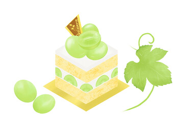 爽やかなマスカットのケーキ